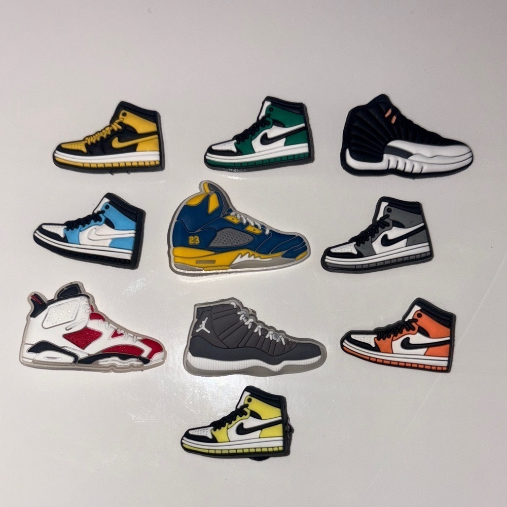 Colorful Sneaker Croc Charms Set NEW